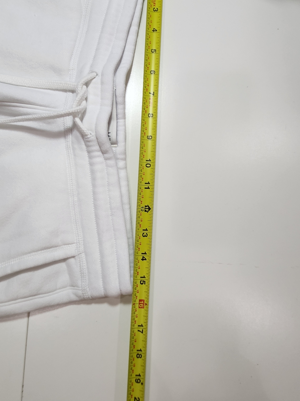 Hollister White Fleece Joggers Sweatpants Size Medium Tall MT Drawstring Pockets - Picture 9 of 12